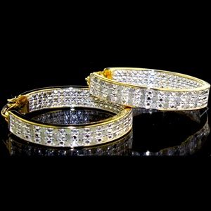 Gorgeous 1.0 Carats Inside Out Diamond Earrings!!!